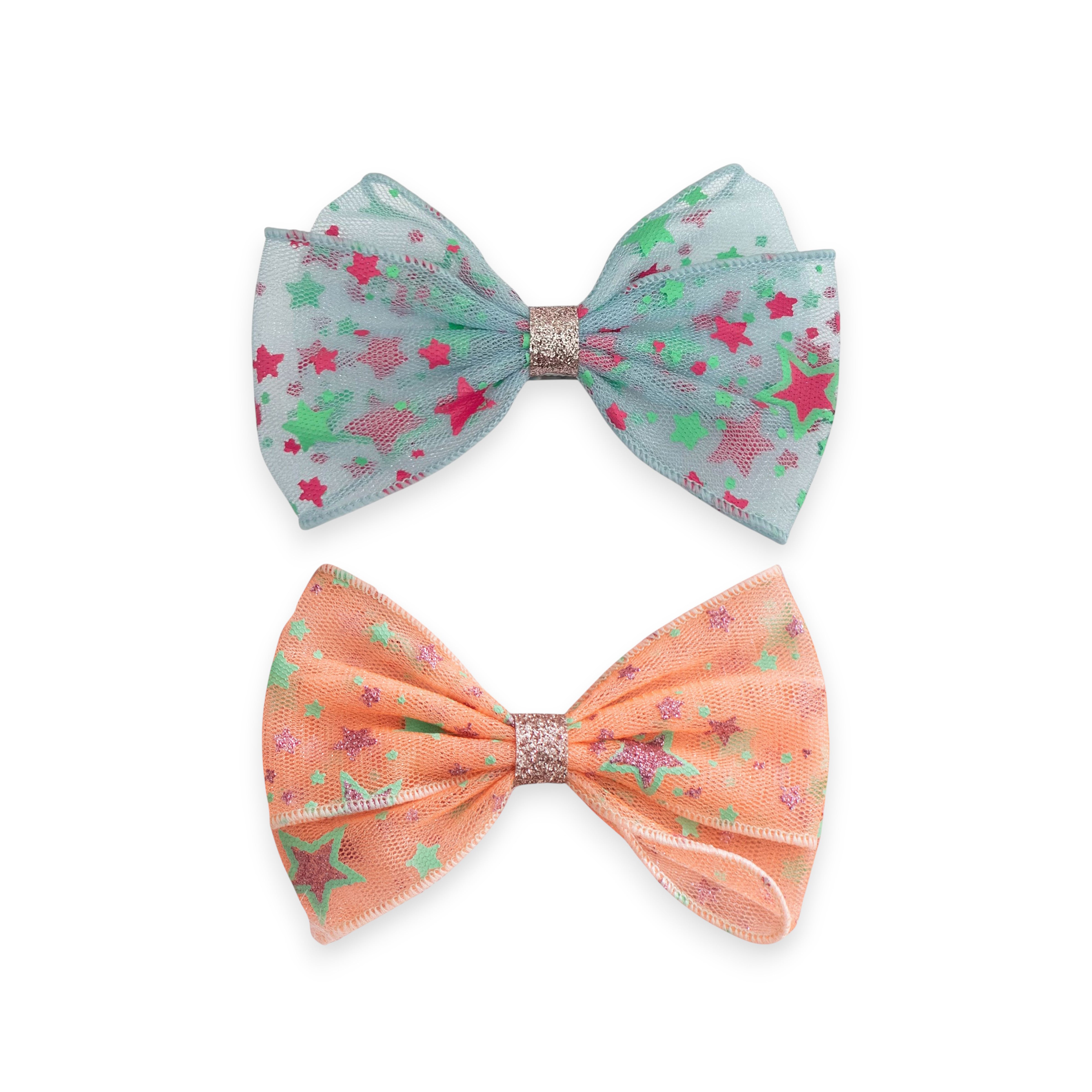 Girls' Starry Tulle Bow Hair Clip