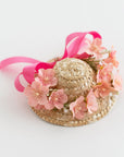 Summer Crystal Natural Straw Hat Hair Clip For Girls