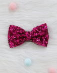 Summer Crystal Sparkling Sequins Top Large Bow Hair Clip For Girls