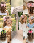 Girls' 5pk Tulle Bow Hair Clips Gift Set