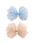 Girls' Sheer Tulle Bow with Dots Hair Clip