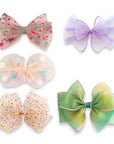 Girls' 5pk Tulle Bow Hair Clips Gift Set