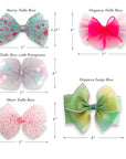 Girls' 5pk Tulle Bow Hair Clips Gift Set