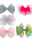 Girls' 5pk Tulle Bow Hair Clips Gift Set