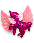 Summer Crystal Sparkling Glitter Wings Sequins Unicorn Hair Clip